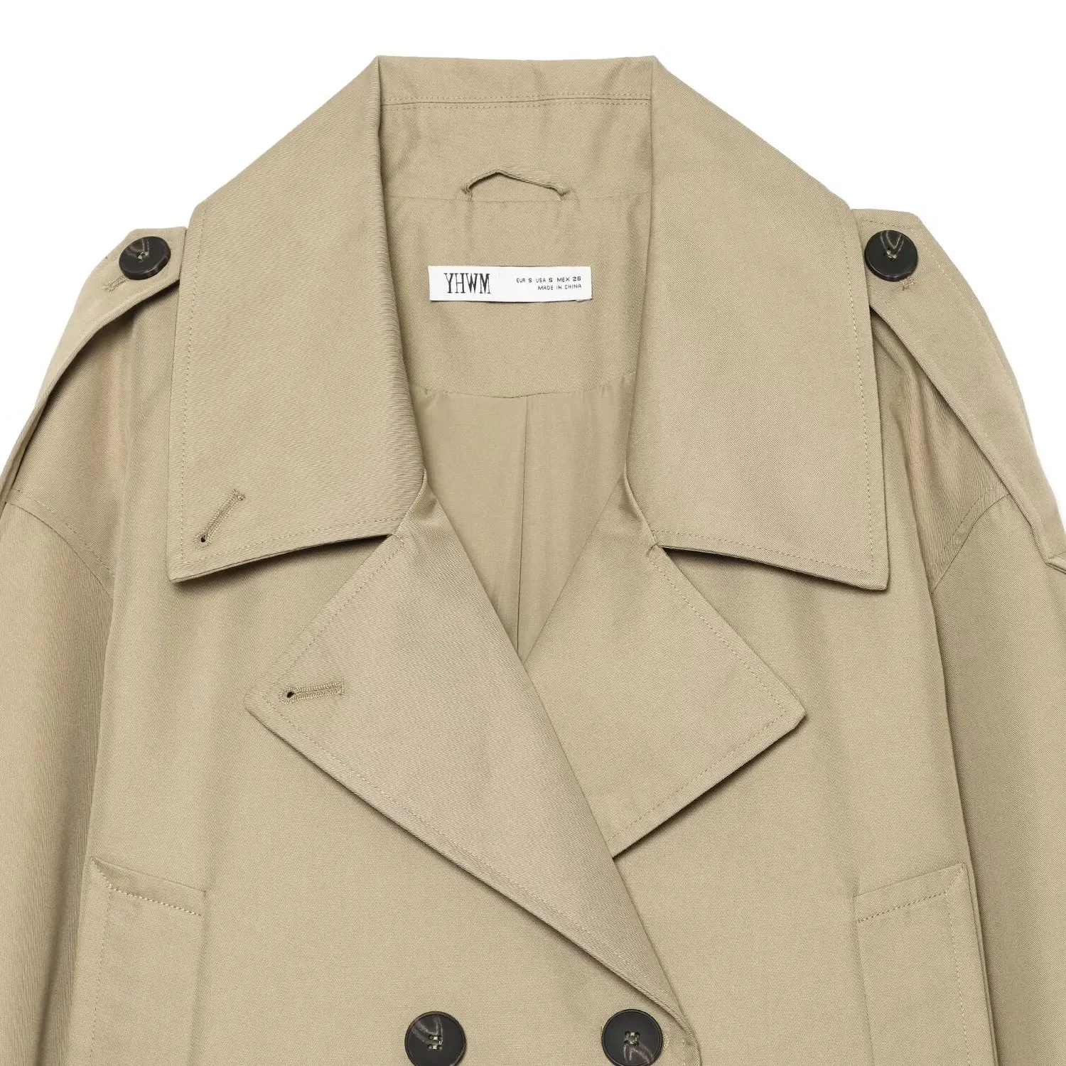 JNLEAOG Autumn New Fashion Short Double-breasted Jacket Women's Coat 3046270 Versatile Stylish Polyester Fiber Ladies Outerwear