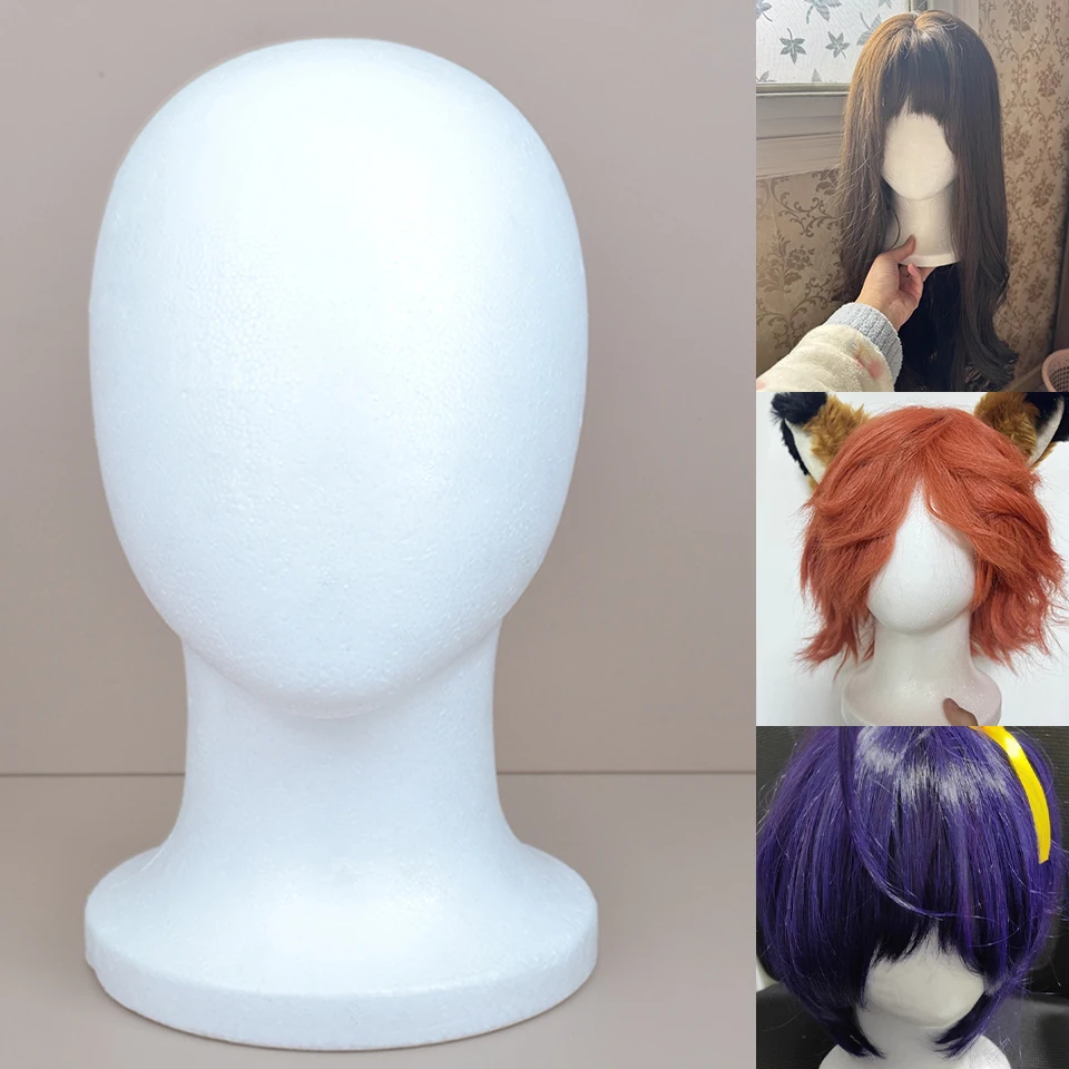 

Foam Mannequin Head Stable Lightweight Wig Display Stand for Jewelry Headwear Hat Display Stand Manikin Head Foam Head Model
