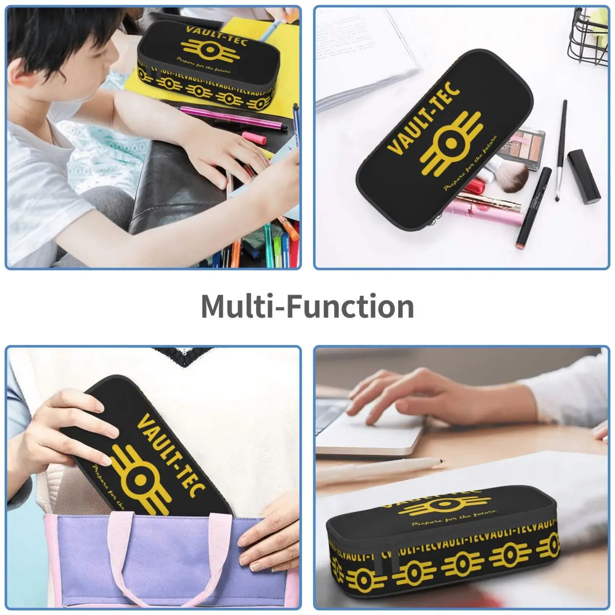 Fallout 4 Vault-Tec Logo Cap29 Federmäppchen für Studenten, Schule, Stiftbox, Bleistiftbeutel, Schreibwarenbedarf, Stifthaltertasche