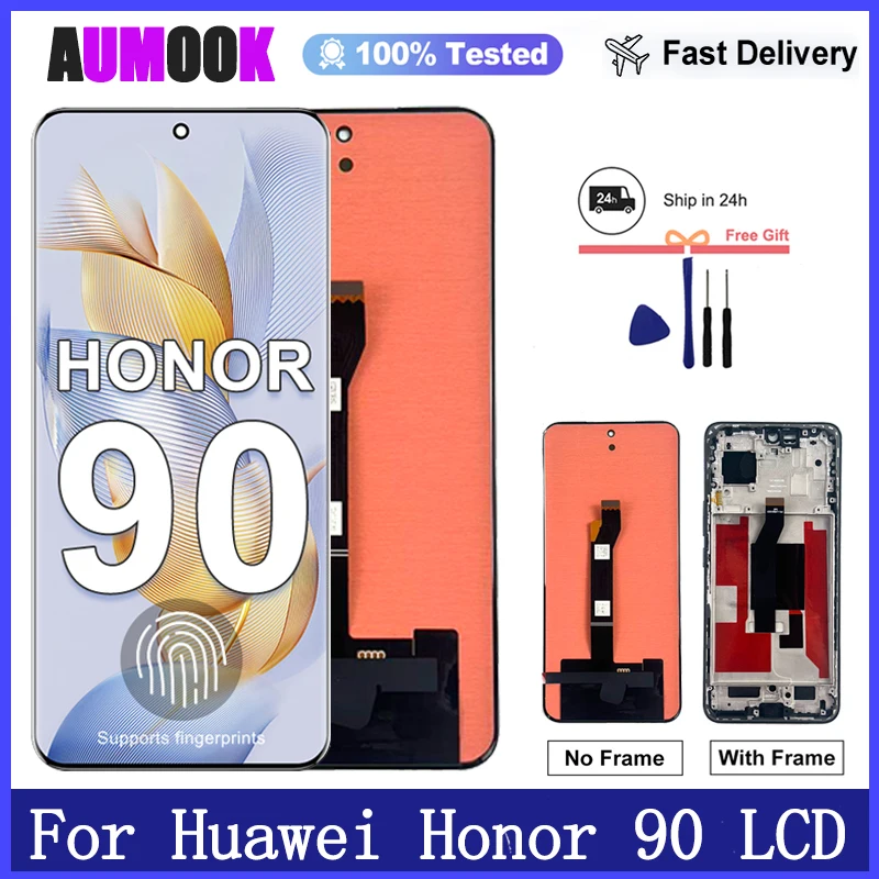 New AMOLED Display For Huawei Honor 90 LCD Display Touch Screen Digitizer Assembly For Honor 90 REA-AN00 LCD Display Replacement