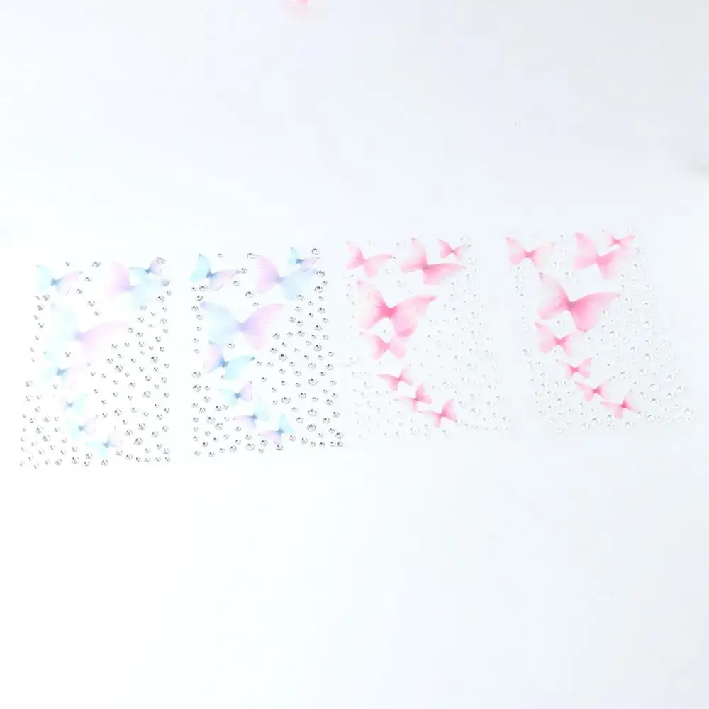 Festival Makeup Decoration DIY Face Jewels Party Jewelry Stickers 3D Butterfly Face Stickers Diamond Decals Rhinestone Stickers