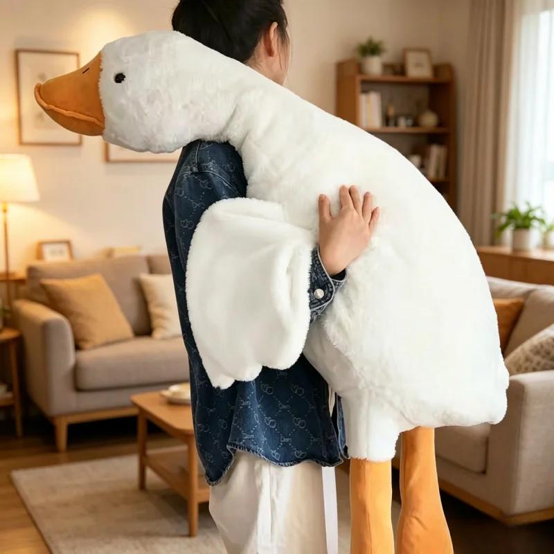 

Goose Plush Stuffed Animal, Cute Duck Soft Toy & Swan Hugging Pillow, Room Decor Birthday Gift