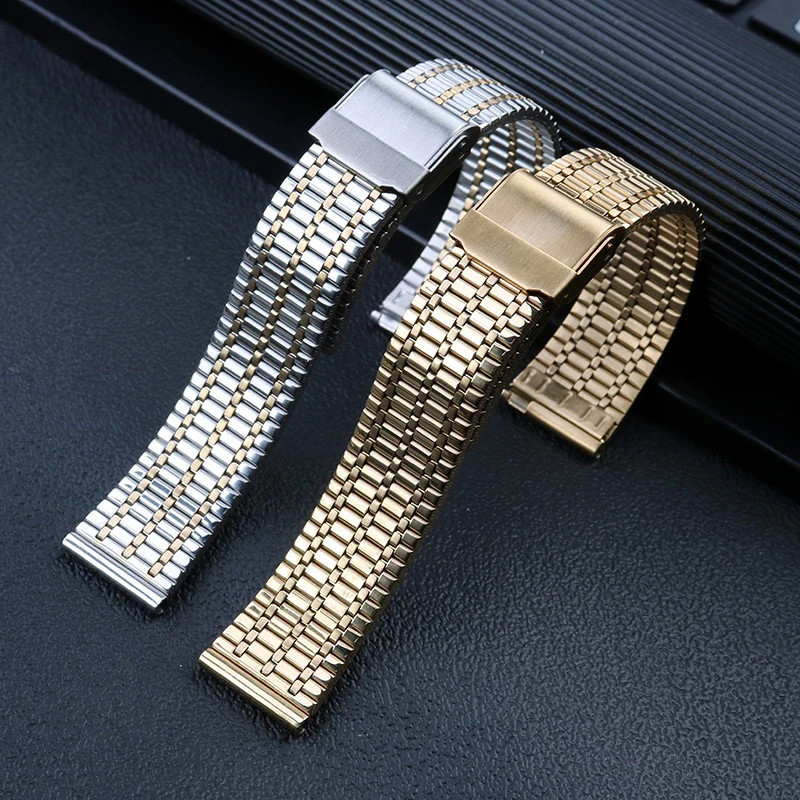 남성용 밀라노 메쉬 스트랩, 아르마니 IWC 오메가 샤오미 삼성 화웨이 GT/2/3 티쏘 메탈 스틸 스트랩, 컬러 블록 워치 체인, 20mm, 22mm