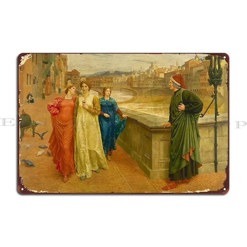 Dante And Beatrice Henry Holiday Metal Sign Living Room Cinema Kitchen Garage Print Tin Sign Poster