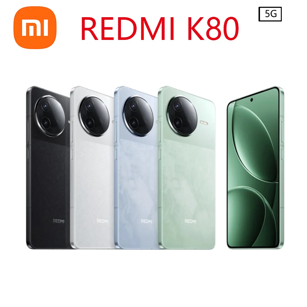 Brand New Xiaomi Redmi K80 5G Mobile phone Google Snapdragon 8 Gen 3 6.67 " 2K Display 50MP Camera 90W 6550mAh Xiaomi HyperOS 2