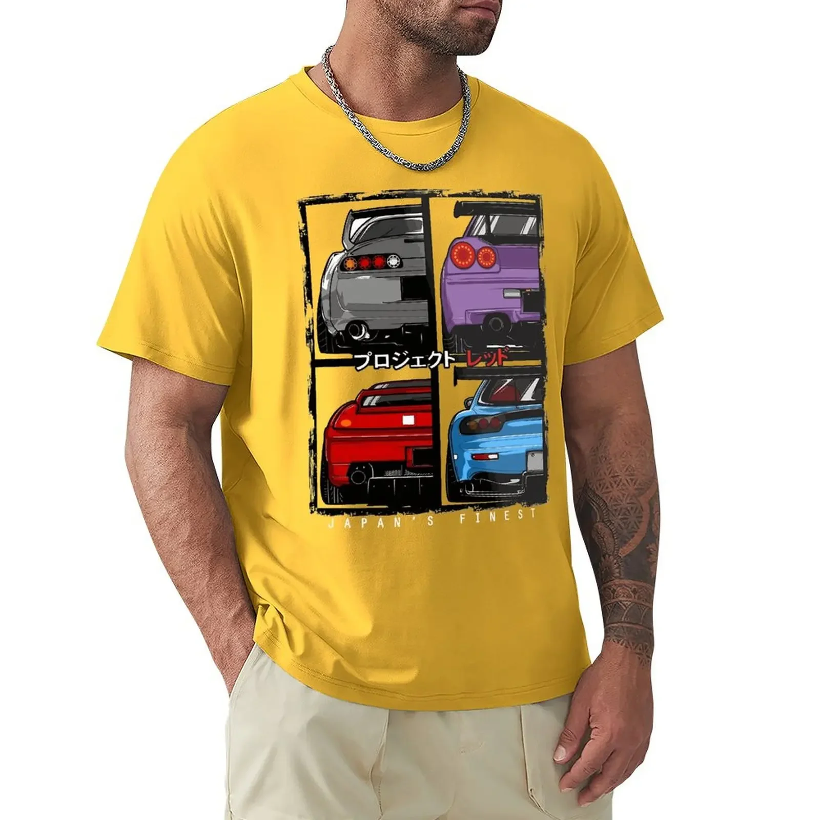 Japans Finest R34 NSX FD3S RX7 Jdm Car T Shirt Harajuku Short Sleeve T-shirt Cotton Graphics Tshirt Tops