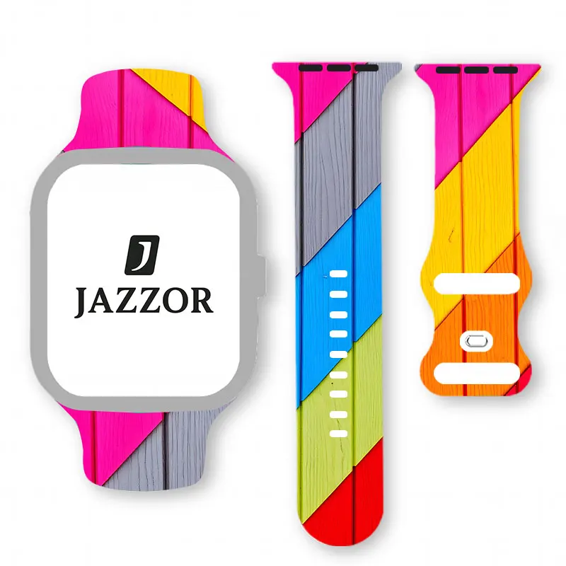 Pride Rainbow Soft Silicone Band for Apple Watch 9 8 7 6 5 Ultra SE Size 38 40 41 42 44 45 49mm Strap Suitable for All iWatch