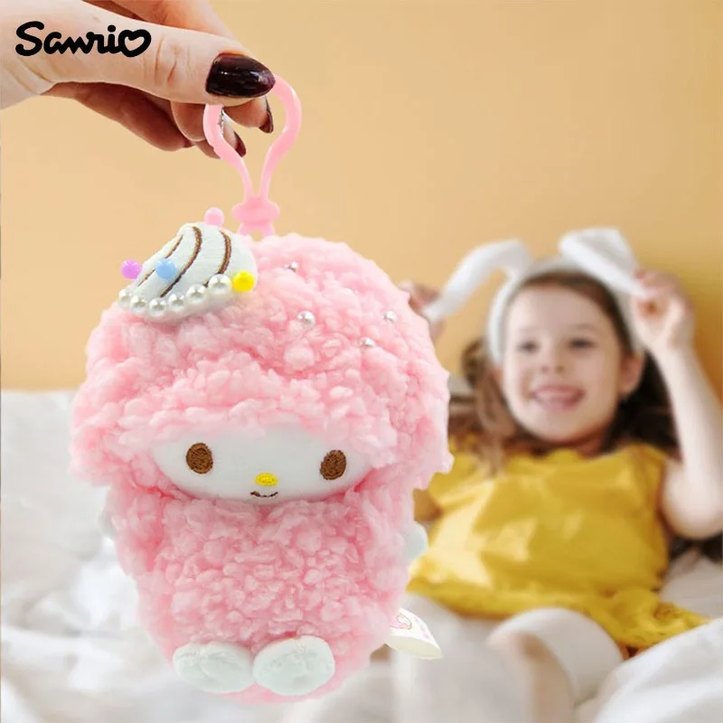 Sanrio My Sweet Piano Plush Doll Pendant Lamb Keychain Cute Cartoon Doll Pendant Wallet Accessories Toy Girl Birthday Gift