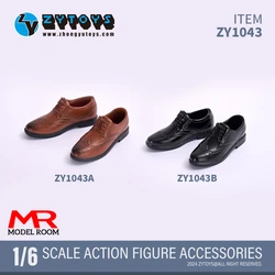 ZYTOYS ZY1043 1/6 Scale Male Brogue Suit Leather Shoes Hollow Shoes Model Clothes Accessory Fit 12'' Soldier Action Figure Body