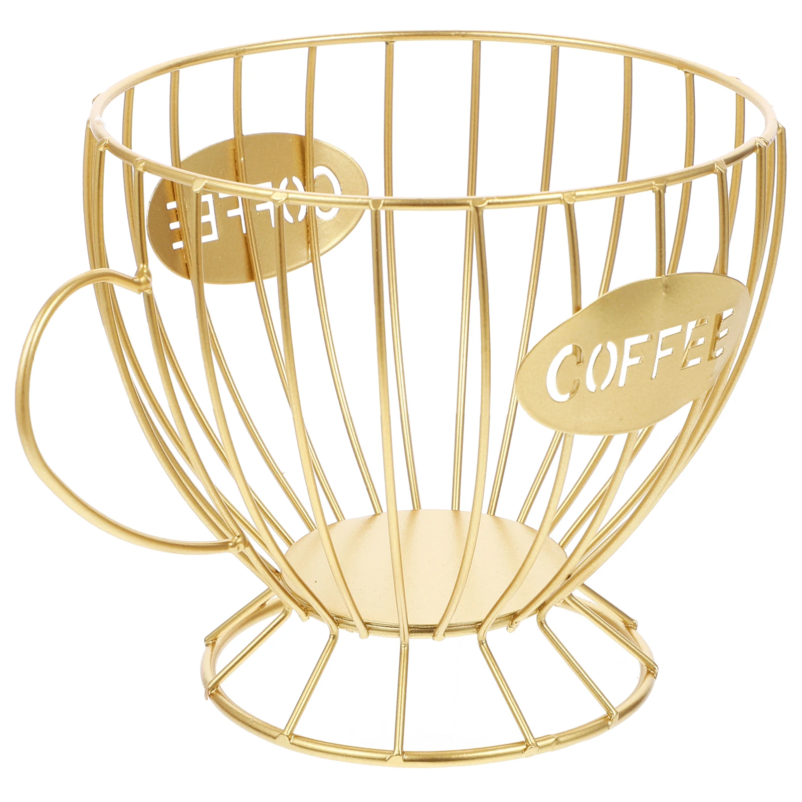 

Coffee Cup Holder Organizer Basket Capsules Storage Display Iron Home Kitchen Cafe Office Hotel Sturdy