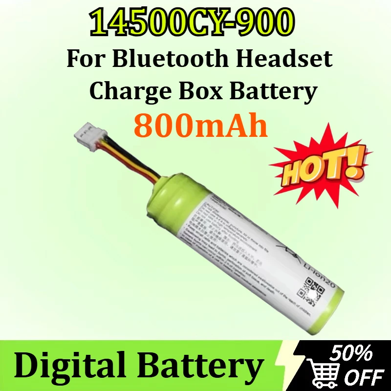 

New 14500CY-900 800mAh for Bluetooth Headset Charge Box Battery