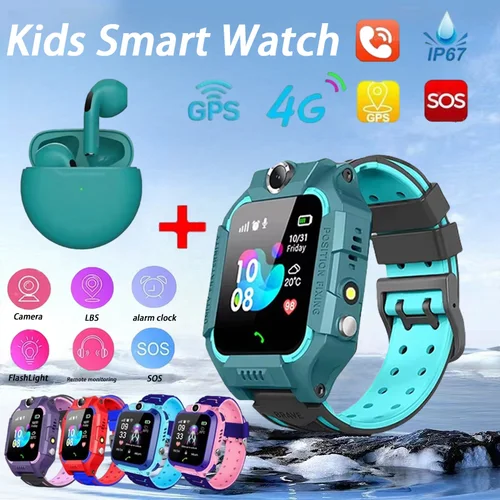 Imagen 1 del producto Nuevo reloj inteligente para niños, reloj de teléfono SOS con tarjeta Sim Ip67, foto remota impermeable para niños, Ios, Android, regalo para niños