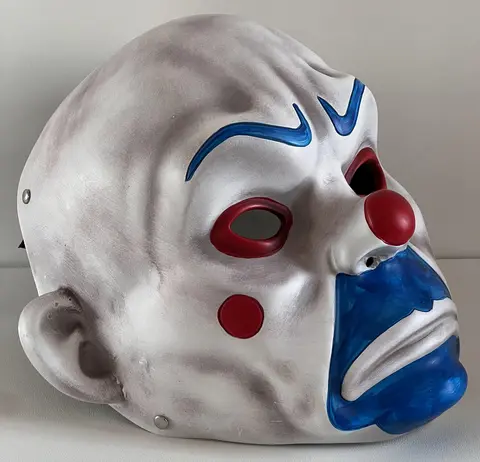 The Dark Knight Maschera in resina indossabile in scala 1:1 Il Joker Clown Bank Robber Maschere in resina Maschera in resina indossabile