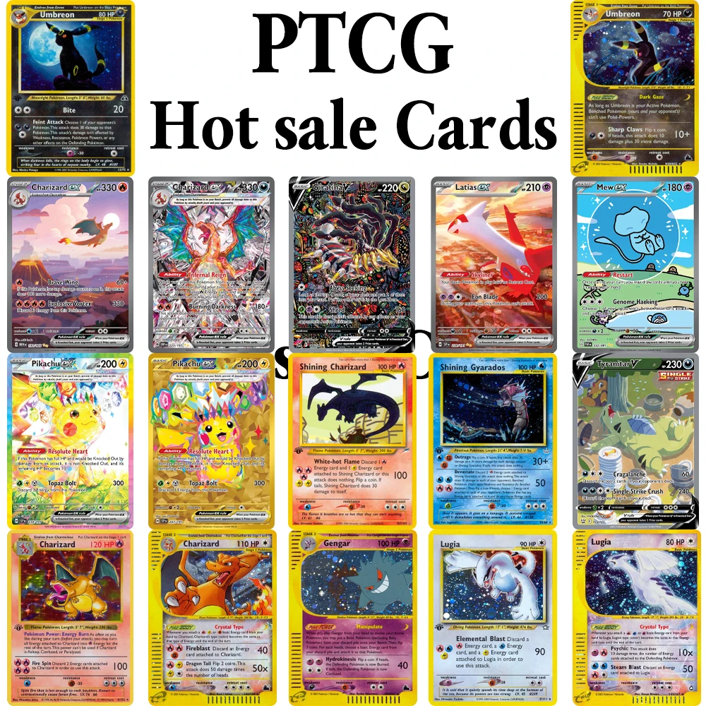 

PKM-горячая распродажа PTCG карты прокси голографические Charizardex Mewex GiratinaV Pikachuex хобби редкая коллекция боевые карты игрушки подарки