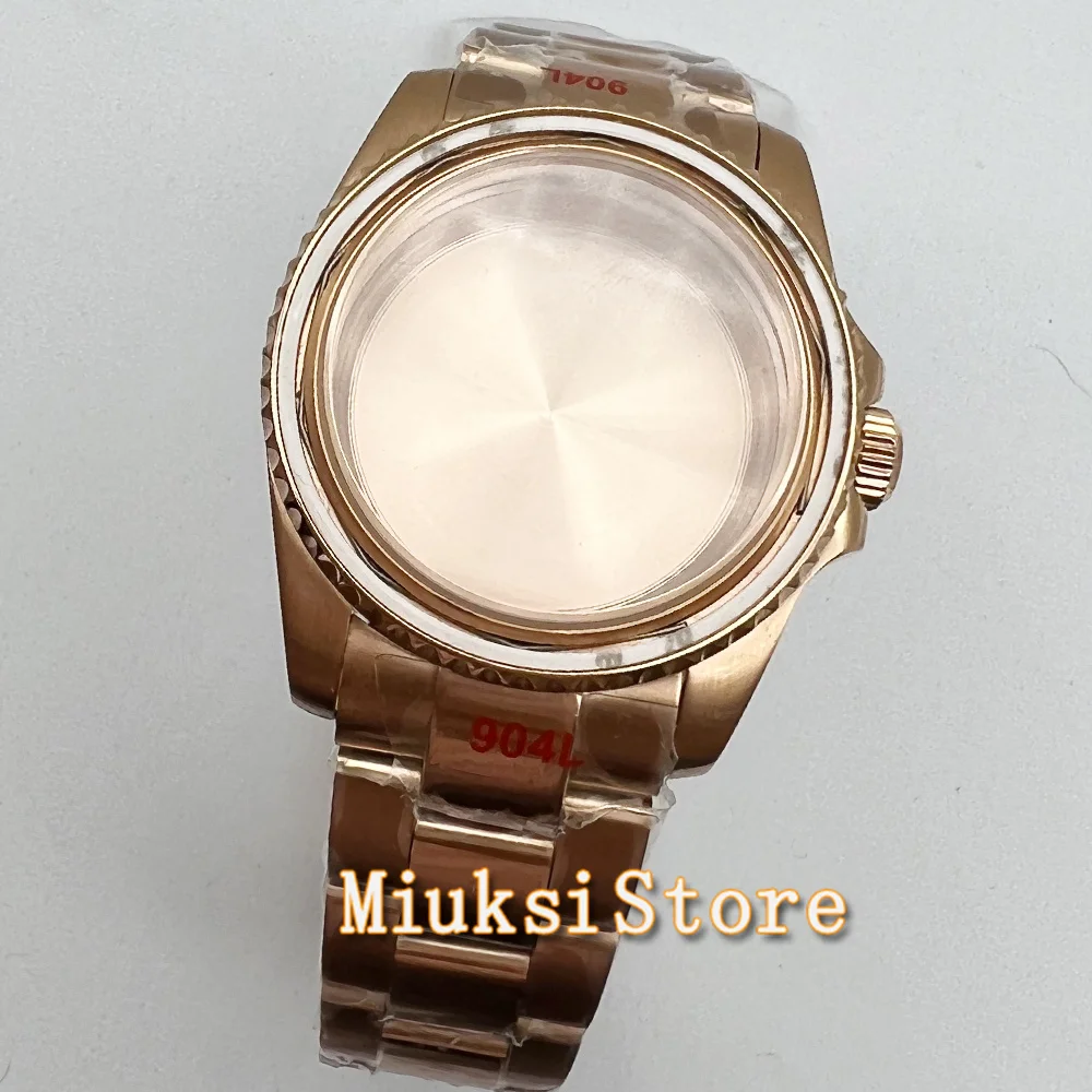 36mm/40mm Gold/Black/Silver Watch Case With Strap Sapphire Glass fit NH35 NH36 ETA2836 Miyota 8215 8205 821A DG2813 3804 Move't