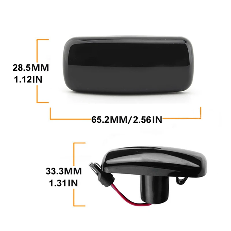 Enquêter de position latéral dynamique à LED, clignotant, Jeep Compass Fosot Dodge, Nitro 150.Acenger, Fiat Freemont, fusible 300, 2 pièces