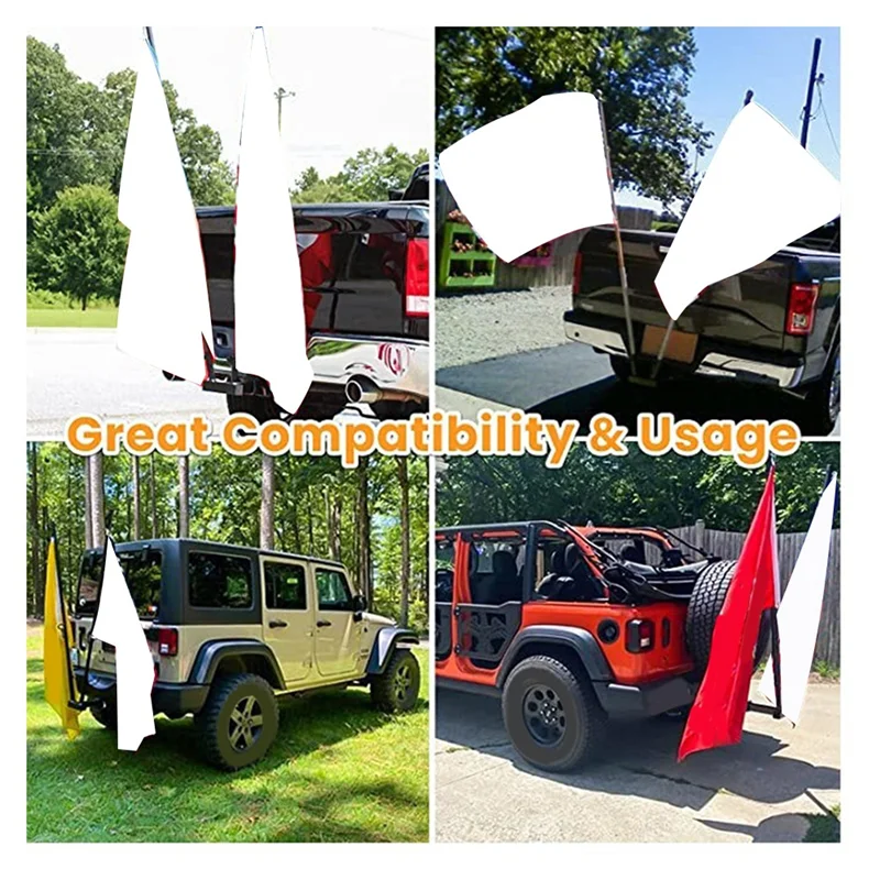 

Mount Flagpole Kit Dual, Hitch Flag Pole Holder For Truck, Trailer, Pickup, Camper, SUV, Cars