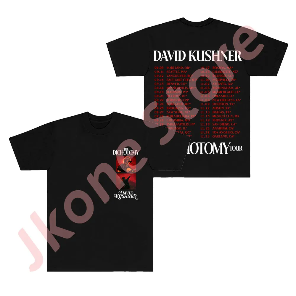 

Футболки David Kushner The Dichotomy Tour Merch, летние женские и мужские модные повседневные футболки с круглым вырезом и короткими рукавами