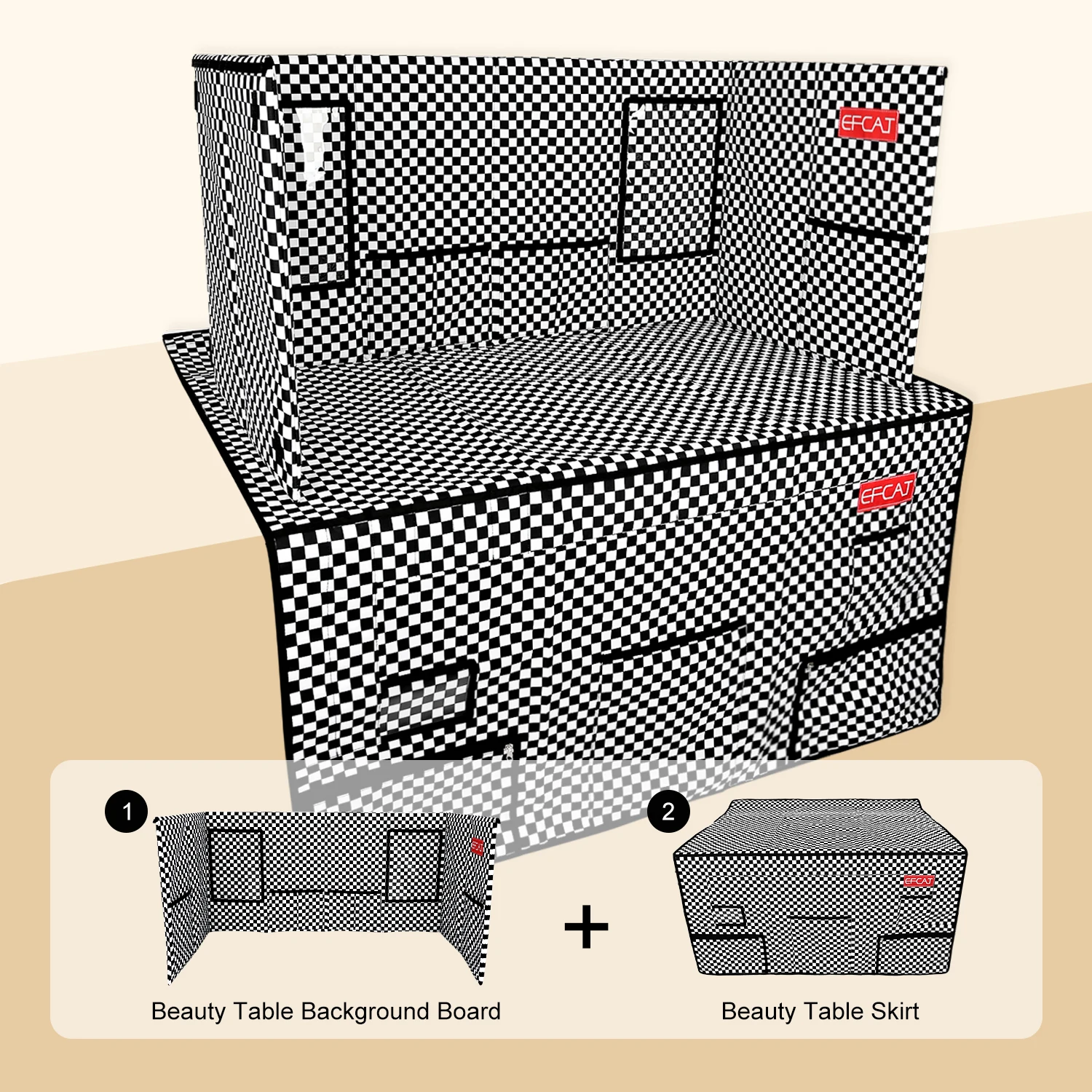 EFCAT Cat Cage Beauty Table Background Board Skirt Award Flower Tablecloth Tool Cloth for Cat Exhibition