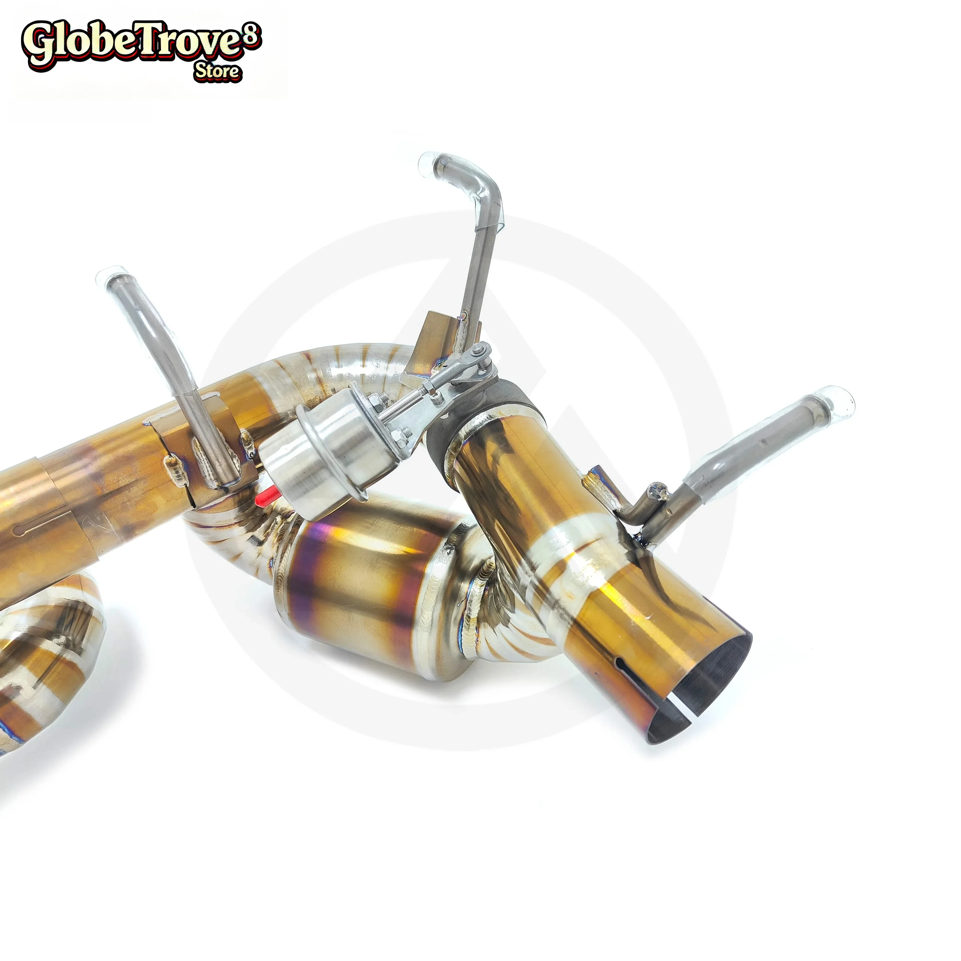 NewCSZ OEM Valve Muffler For Ferrari 458 Italia Speciale Spider 4.5L Titanium Exhaust Tips Valvetronic Muffler