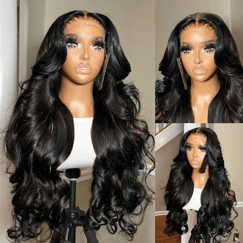 HD Transparent Body Wave Lace Front Human Hair Wigs 5x5 Glueless Wig Brazilian Water Wave 13x4 Lace Frontal Wig For Women