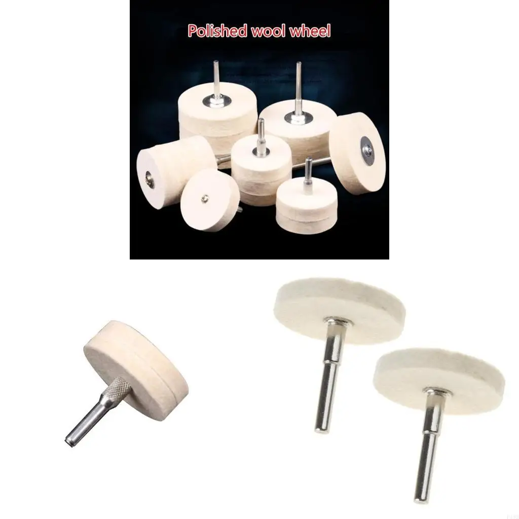 

F19B 50mm 2" Compressed Wool Felt Fabric Disc Polishing Buffing Pads Wheel for Micro Electronic Instruments, Jewelry Making