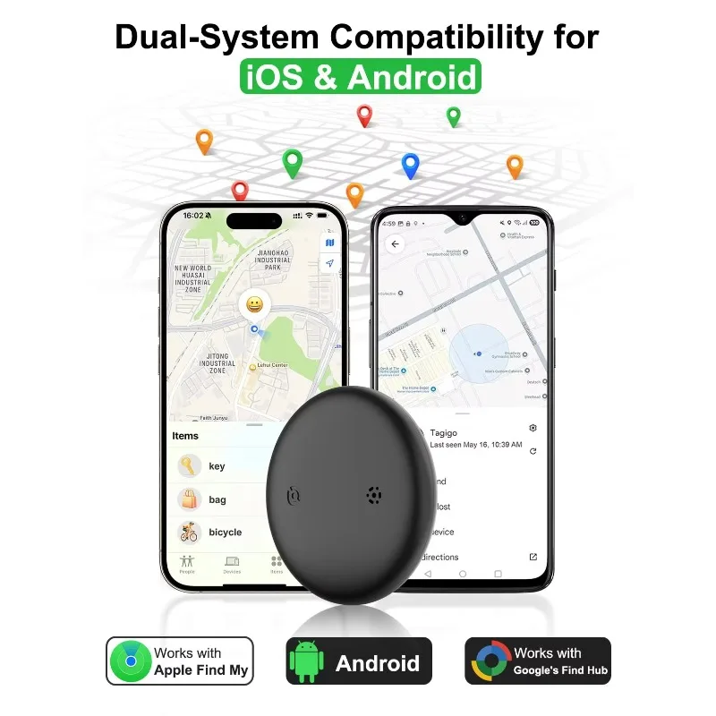 2‑In‑1 Dual‑Mode Bluetooth Anti‑Lost Item‑Locator Tag Wireless Tracker for Keys Wallet Luggage Pet Belongings Security Accessory