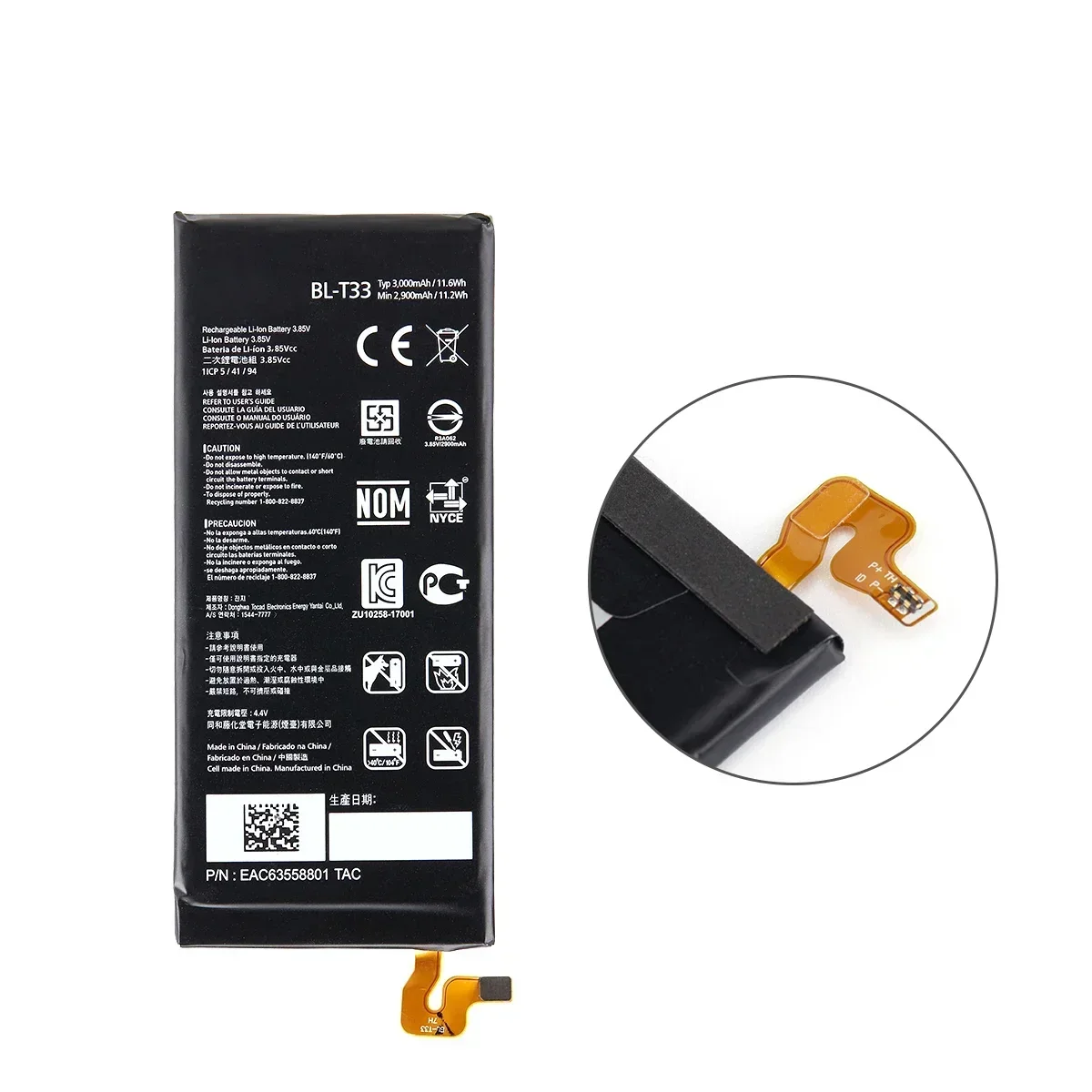 Original BL-T33 3000mAh Replacement Battery For LG Q6 M700A M700AN M700DSK M700N T33 BLT33 Mobile phone Batteries +Tools