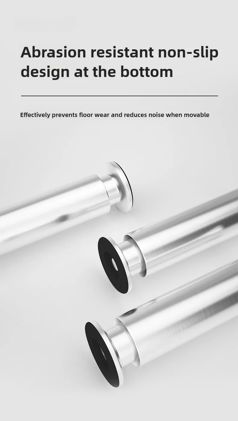 4 Stück 6-30cm Edelstahl-Möbelbeine, verstellbare Metallbeine, für Schrank-, Tisch- und Sofabeine, Möbel-Ersatzfüße – Detail 4