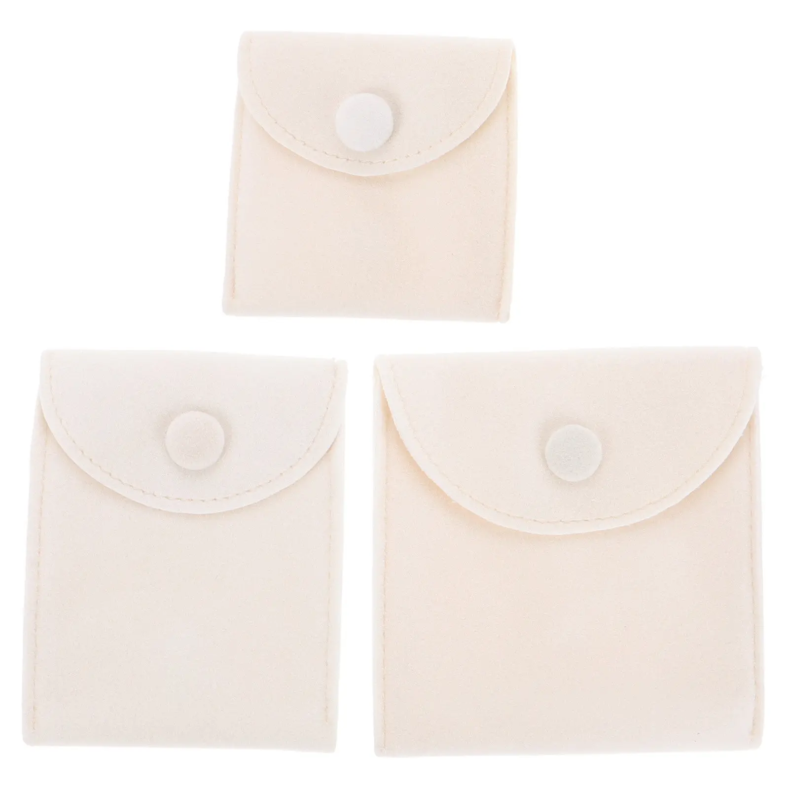 

Набор из 3-х органайзеров для украшений: маленькие сумочки на кнопках, дорожные футляры для хранения колец, ожерелий, браслетов, монет, светло-желтые