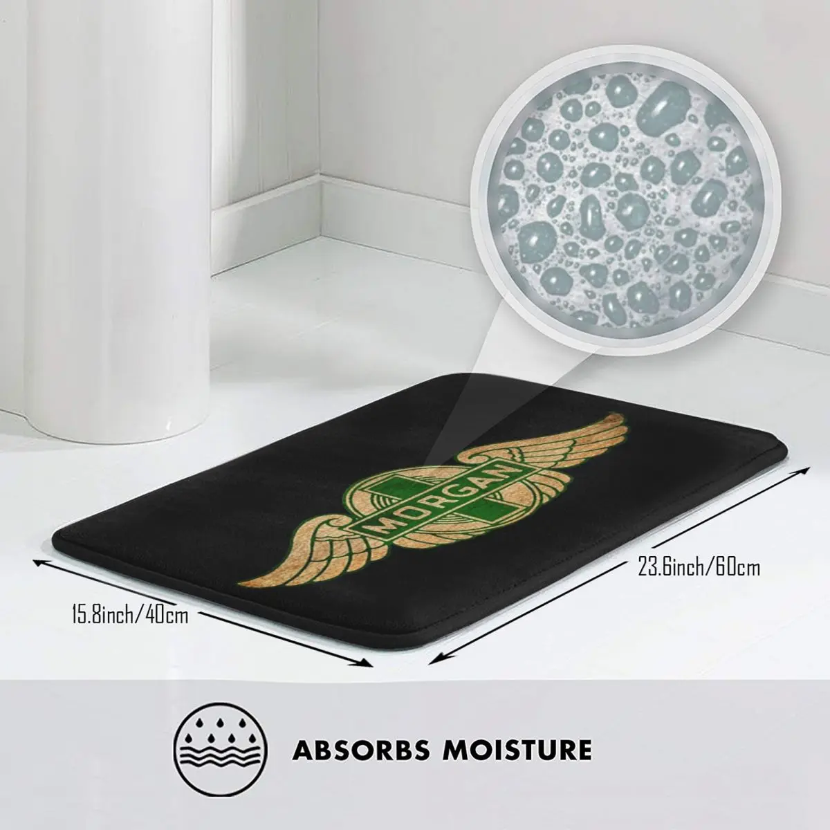 Morgan Motor Car Company  Non-slip Doormat Floor Mat Carpet Rug for Kitchen Entrance Home Bedroom Footpad Mats