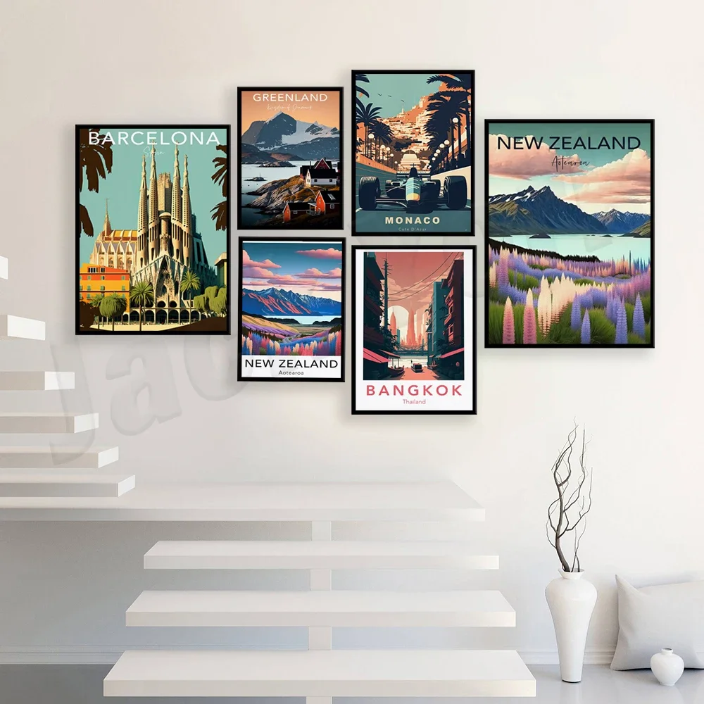 London England Tower Bridge, Greece, Thailand, Dubai, Kuala Lumpur, Barcelona, New Zealand, Palma de Mallorca travel poster