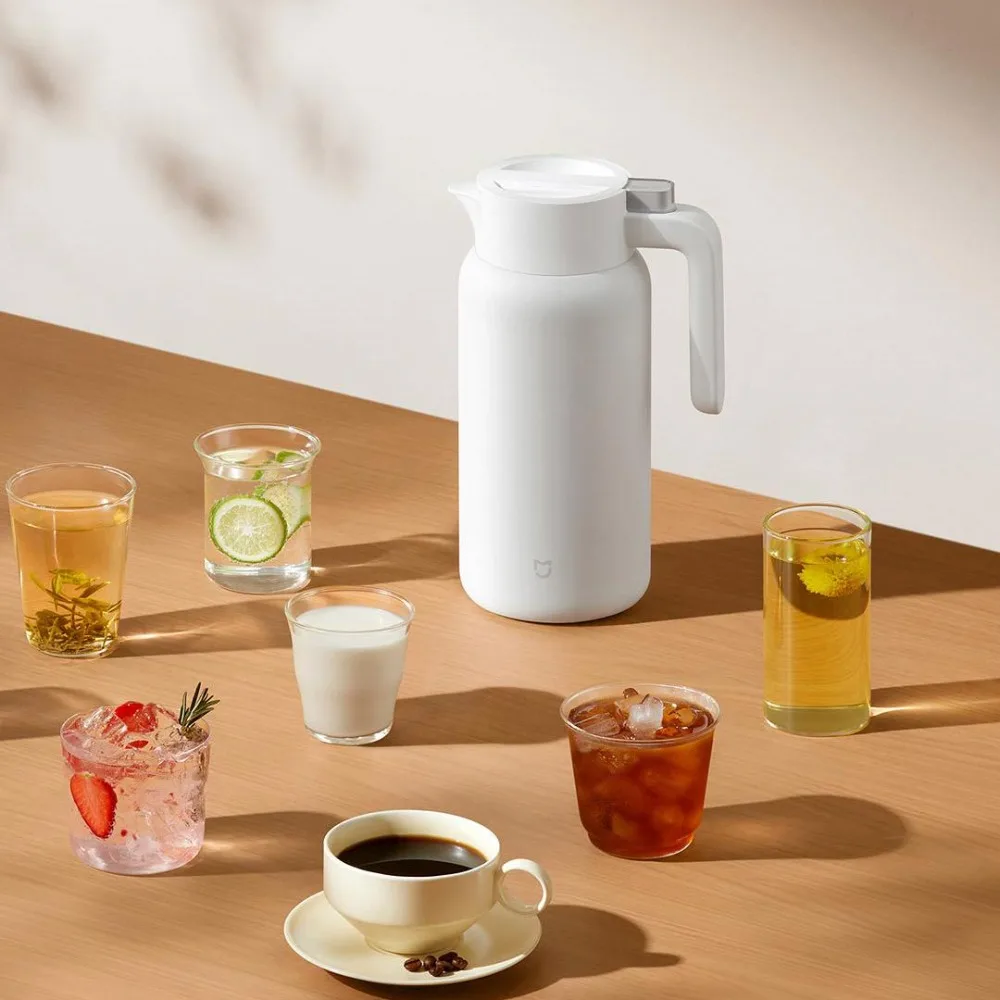 NEW Mijia Thermos Kettle Vacuum Insulated Bottle for Hot/Cold Drinks 1.5/2.0L 60oz Coffee Carafe Hot Water Tea Dispenser