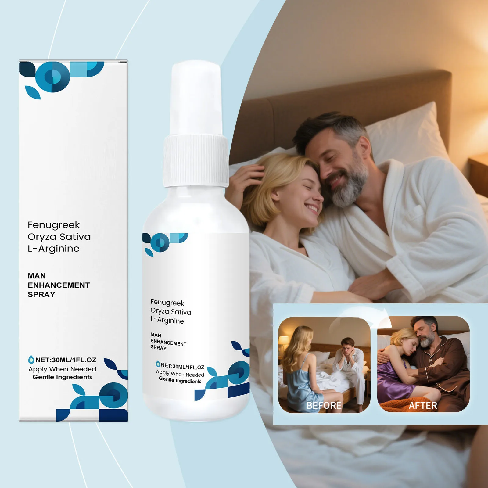 يتم تصميم رذاذ تعزيز الرجال للعناية الخاصة بالرجال. يقدم الأمر تأثيرًا بسرعة ويوفر دعمًا طويلًا للحظة #4