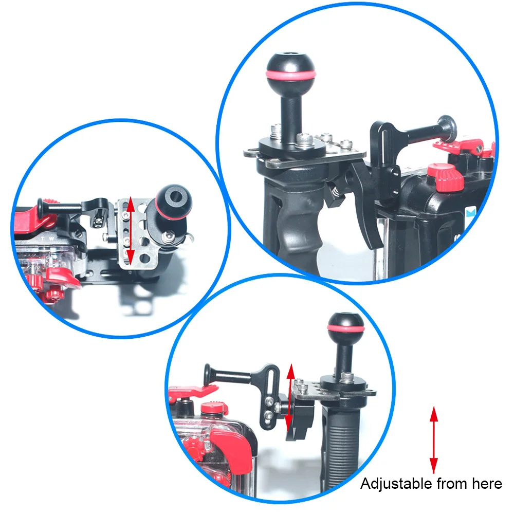 NiteScuba Diving trigger Long Rod Shutter for TG6 5 Sony RX100 Camera housing Extension Lever tray holder Underwater photography