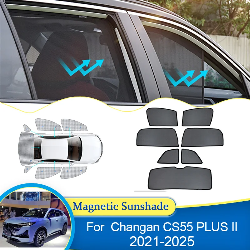 For Changan CS55 Plus II Q05 2021 2022 2023 2024 2025 Sunshade Shield Privacy Window Shading Visor Curtain Atuo Part Accessories