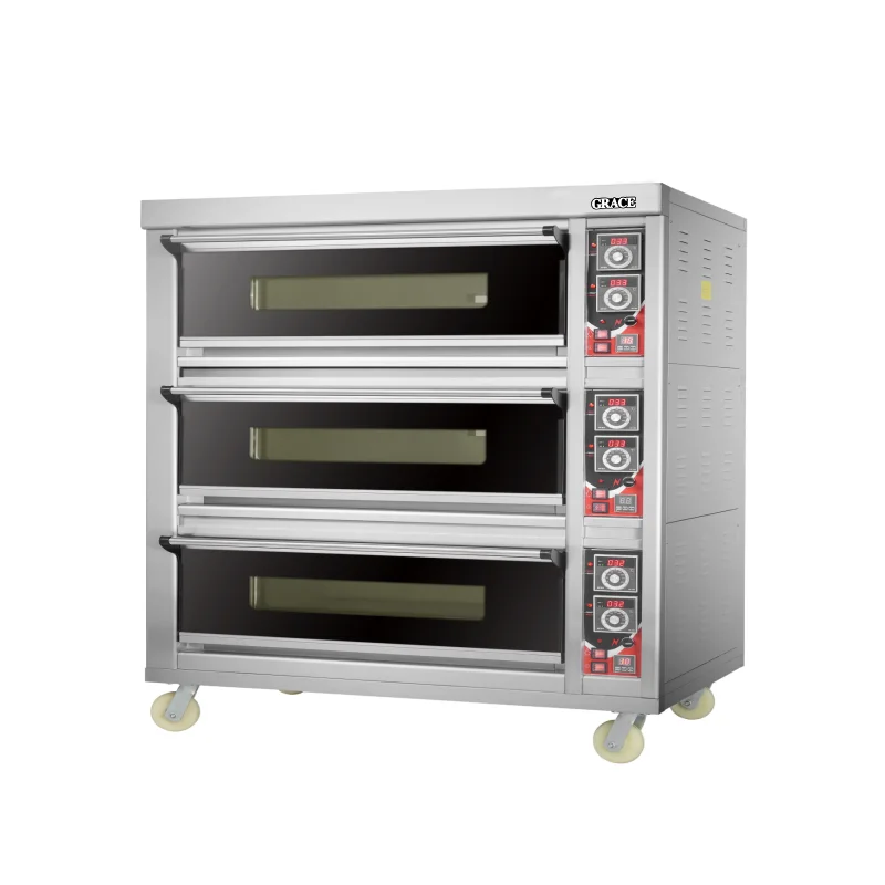 GRACE Professional Commercial Dual Fuel Deck Oven | Electric/ Pizza & Bread Baking Oven | Includes Baking Trays