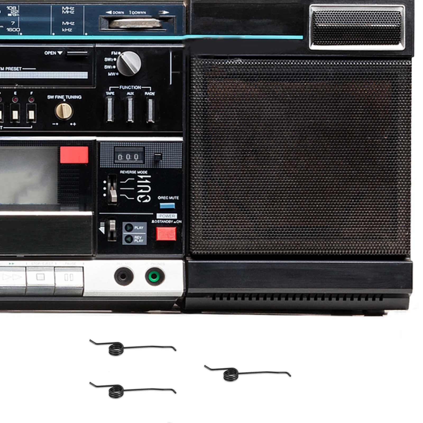 10 Pcs Recorder Spring Fishing Reel Maintenance Kit Pole Repair Tool Bait Springs Buckling Keyboard Long Reach Pruner