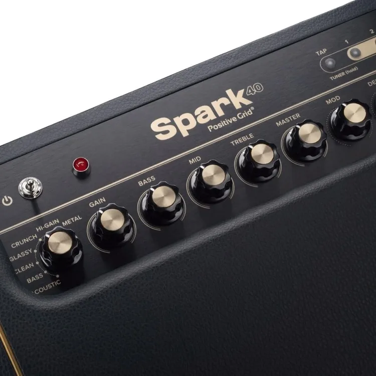 Grid Spark amplificador de guitarra, Combo de práctica de 40 vatios, bajo eléctrico y amplificador de guitarra acústica con aplicación móvil Spark