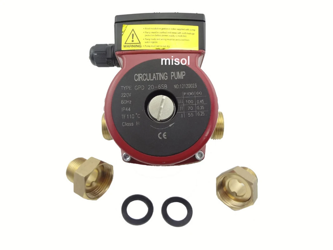 

220v Brass circulation pump 3 speed, for solar water heater or for hot water heating system