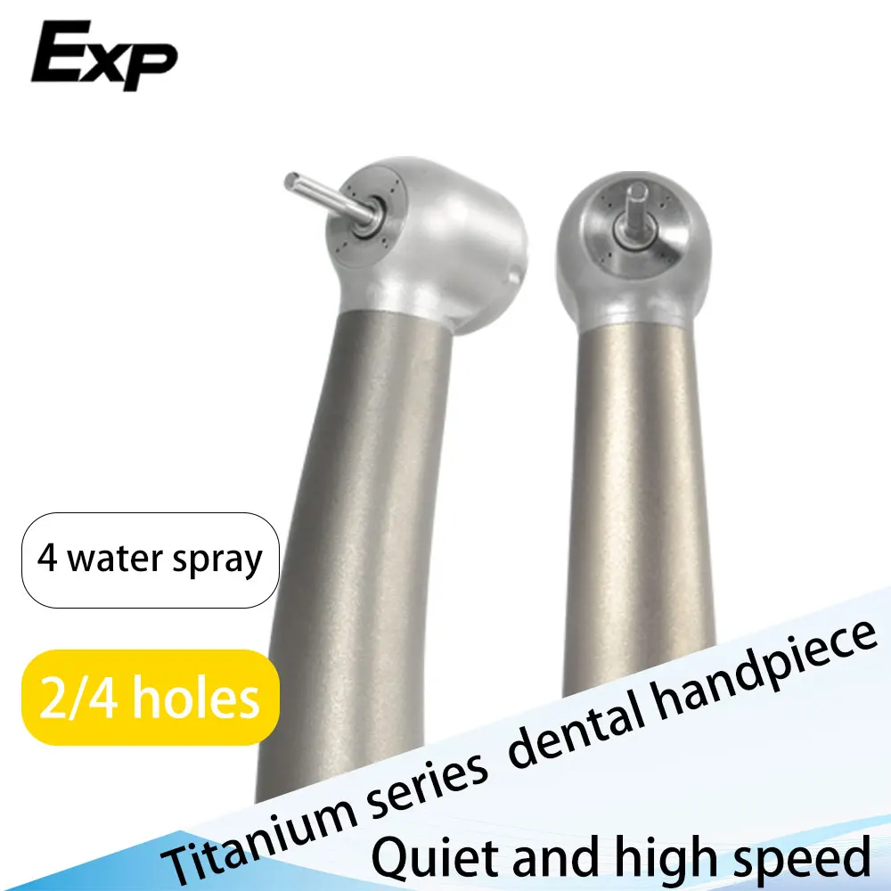 

Exp Titanium Alloy Dental Handpiece Standard and Torque Head Air Turbine 4 Water Spray Ceramic Bearing Rotor Dentist tools M4 B2