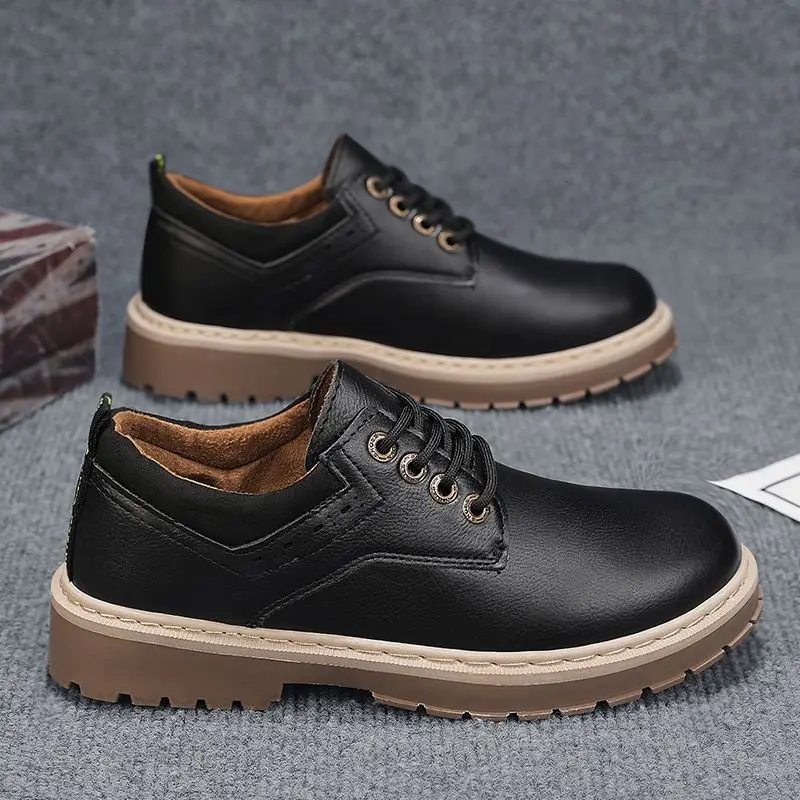 Moccasin Man Casual Shoe Dress Shoes Business Formal Round Toe Leather Men Black Loafers Flat Soft Pu Comfortable Summer Sale On