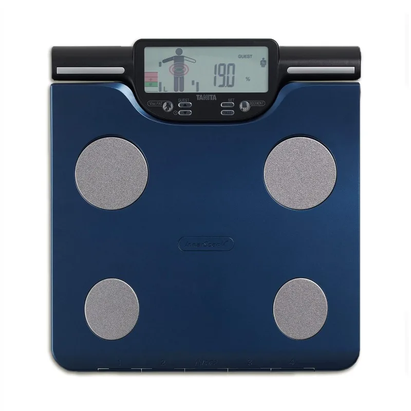 Segmental Body Composition Scale Body Fat Muscle Mass Per Body Part Daily Calorie Intake 8 Readings Blue