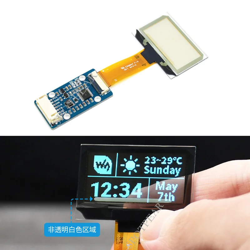 1.51 cal przezroczyste OLED niebieski wyświetlacz 128 × 64 SPI/I2C interfejs dla Arduino Raspberry Pi STM32
