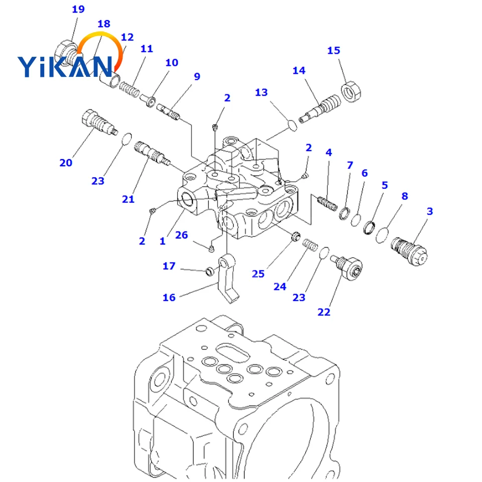 Original Factory Hydraulic Regulator 708-1S-03423 Applicable To Excavator Hydraulic Pump PC30MR-2 PC35MR-2 PC40MR-2 PC45MR-3