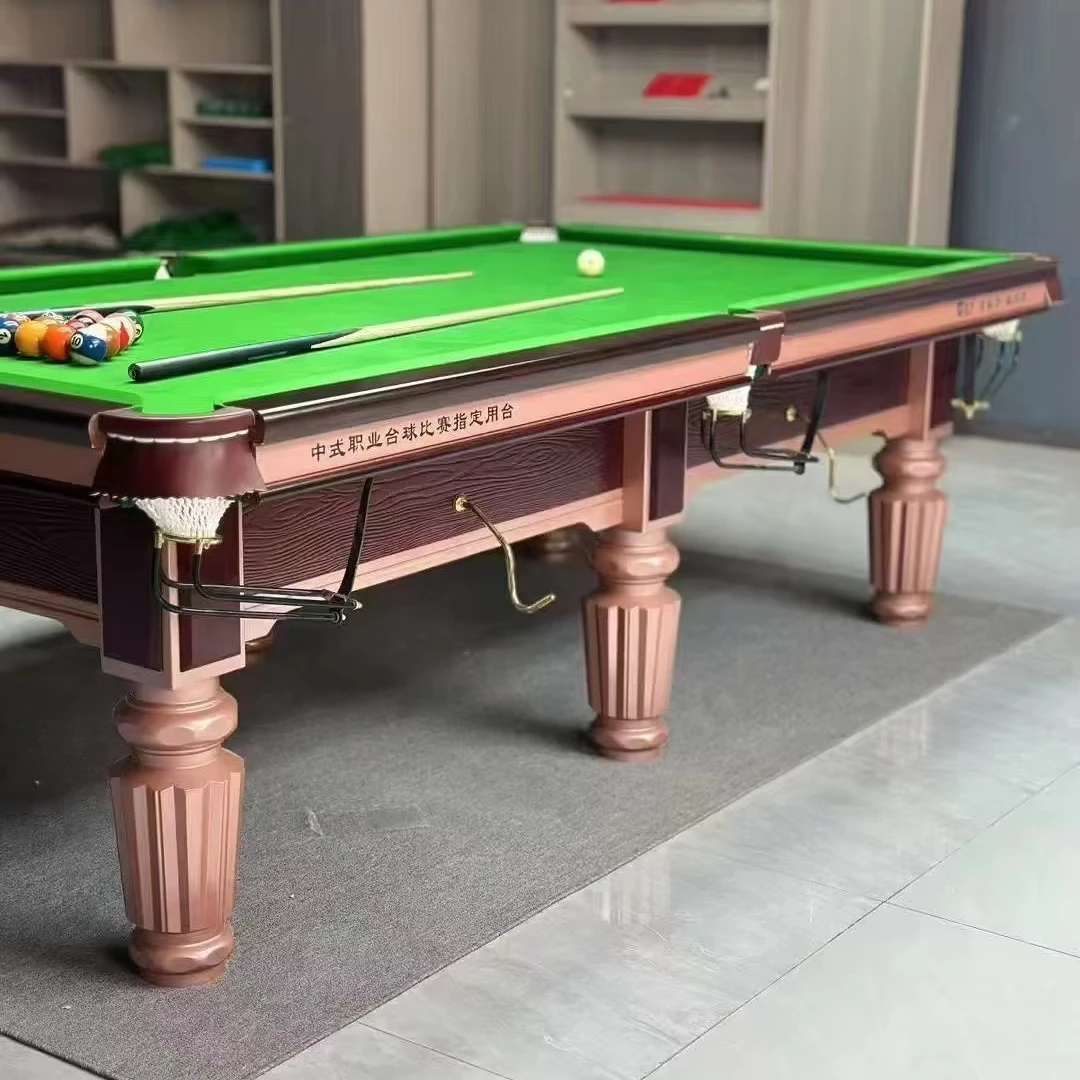 Direct From Factory High Quality Customizable Wooden Snooker & Billiard Table Solid Wood Legs Size & Color Options