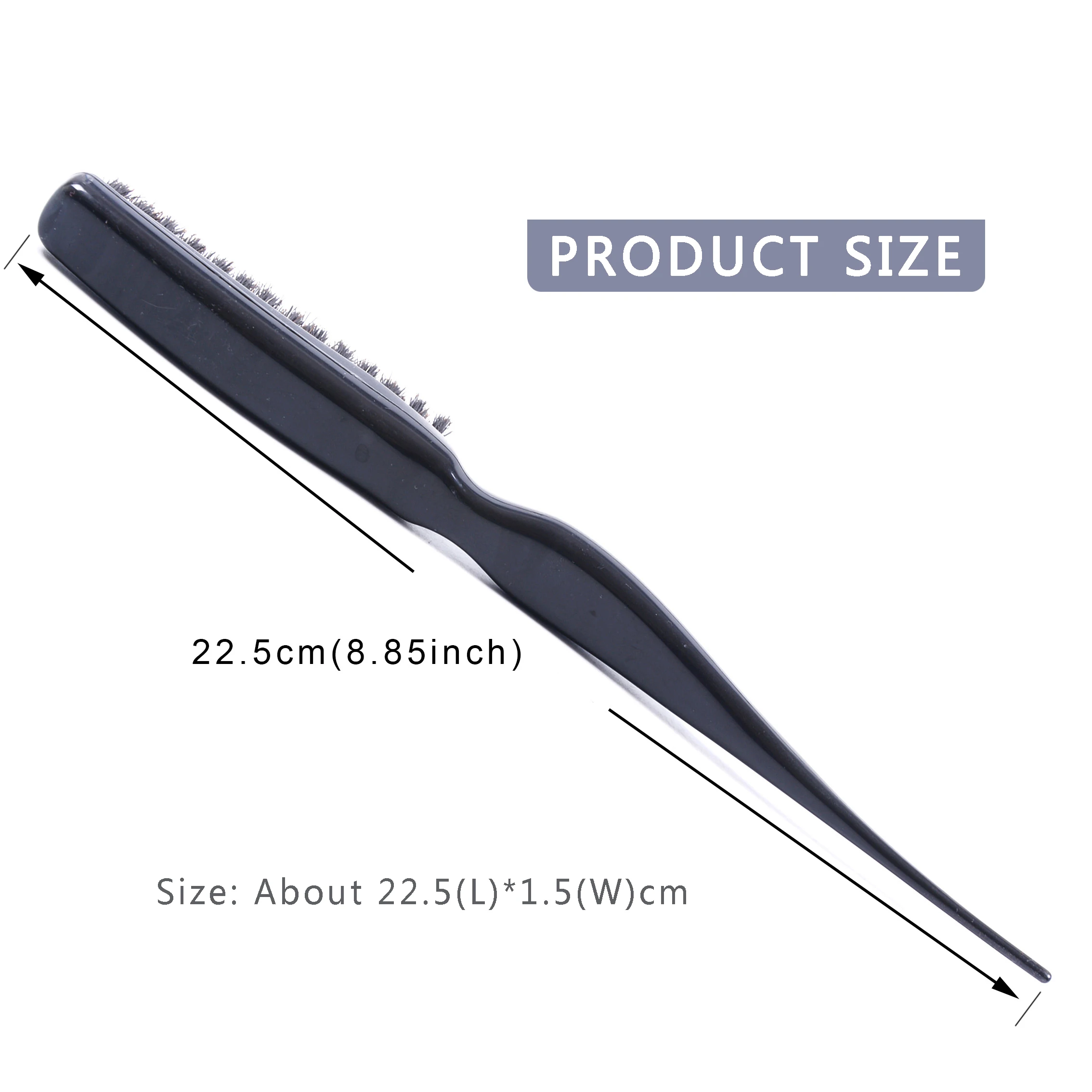 1 Pcs Hair Comb Hair Teasing Brush Back Combing Hair Brush Slim Line Styling Tools with Rat Tail Teasing Hair Brush