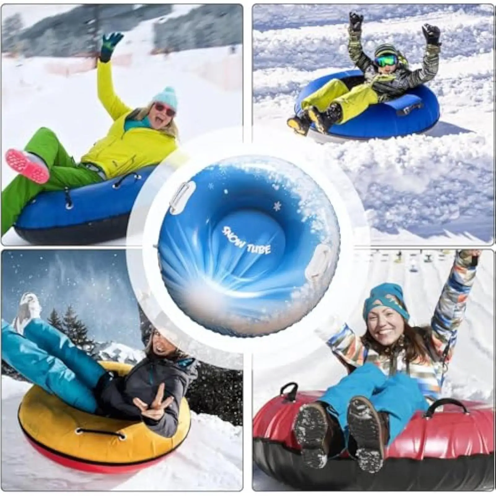 

Надувные снежные санки, надувные сани для малышей с ручками, зимние игрушки для парков, дворов, пляжа, рождественские приключенческие виды спорта