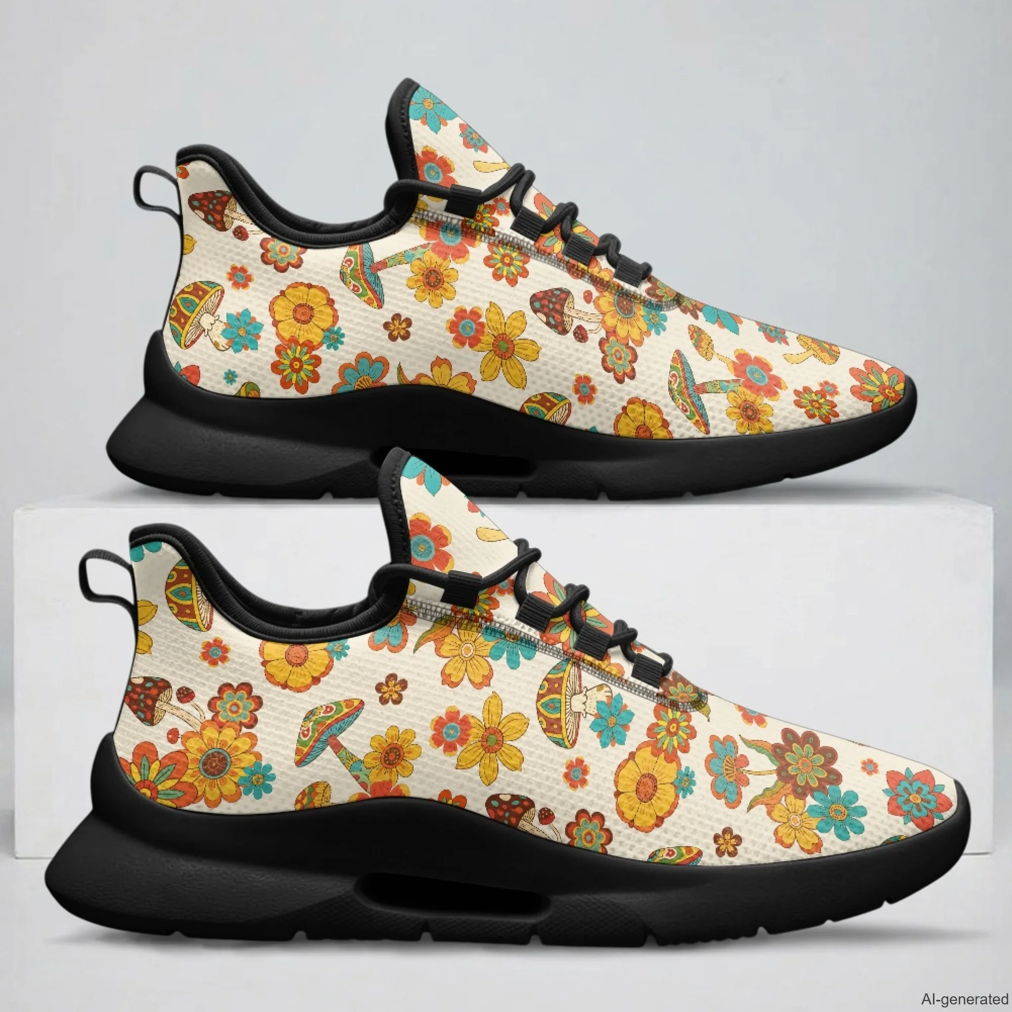 XIXIRIMIDO Tenis Feminino Lace-up Casual Shoes Nurse Sneakers Man Shoes Women's Sneakers and Casual Shoes Hippie Flower 35-48