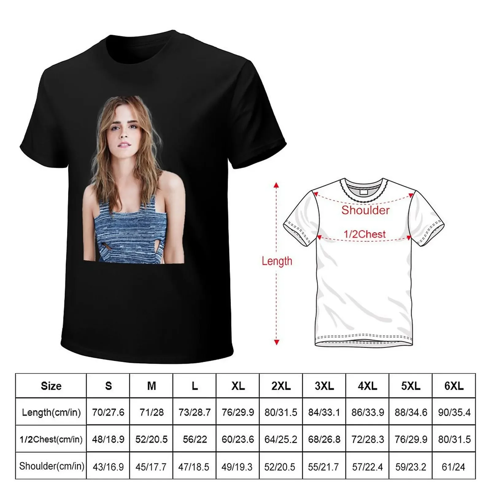 Emma Watson Cool Calm Model T-Shirt vintage clothes custom t shirt plus size tops animal prinfor boys anime shirts men